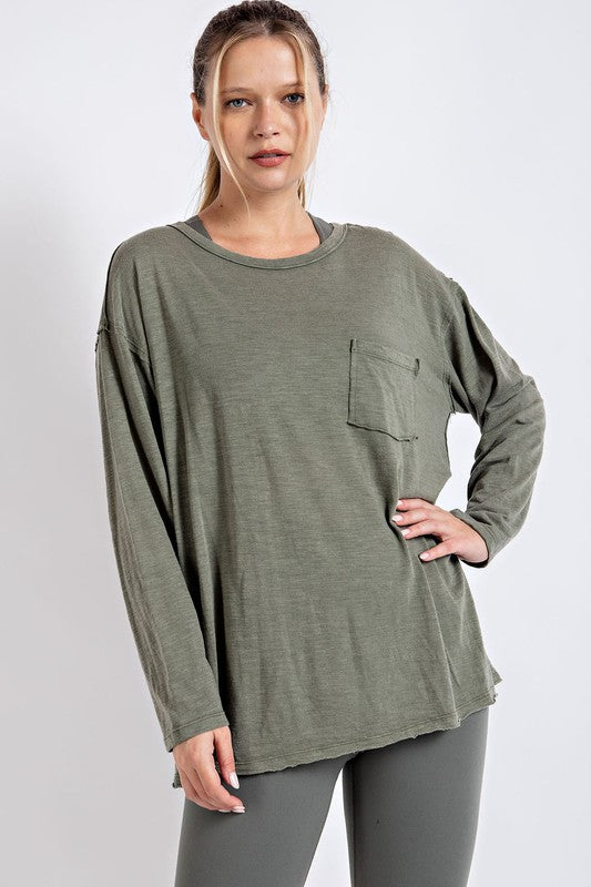 ALL YOU NEED IS BASIC MINERAL WASHED TOP